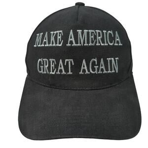 Make America Great Again Trump Strapback Hat Black One Size Embroidered